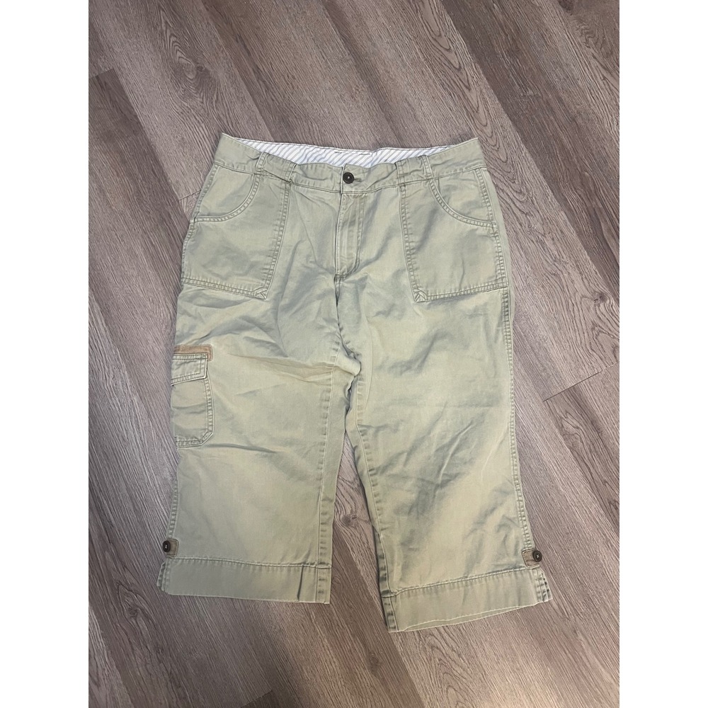 Carhartt Womens Sage‎ Green Khaki Cargo Crop Pants WB049 VEM Size 12 Regular